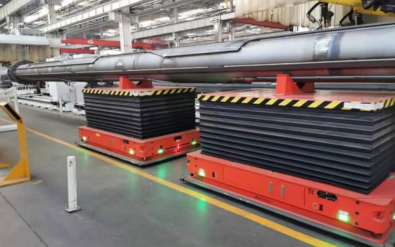 AGV小車無(wú)人搬運(yùn)車智能工廠的效率倍增器